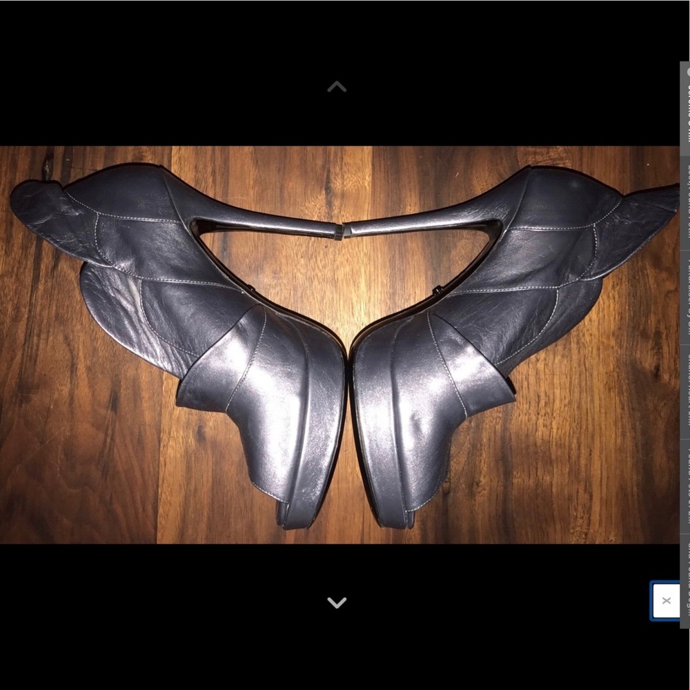 Jerome Rousseau Pewter Grey Ruffle Booties Boot 40